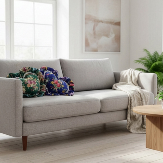 ハートクッション　ローズガーデン