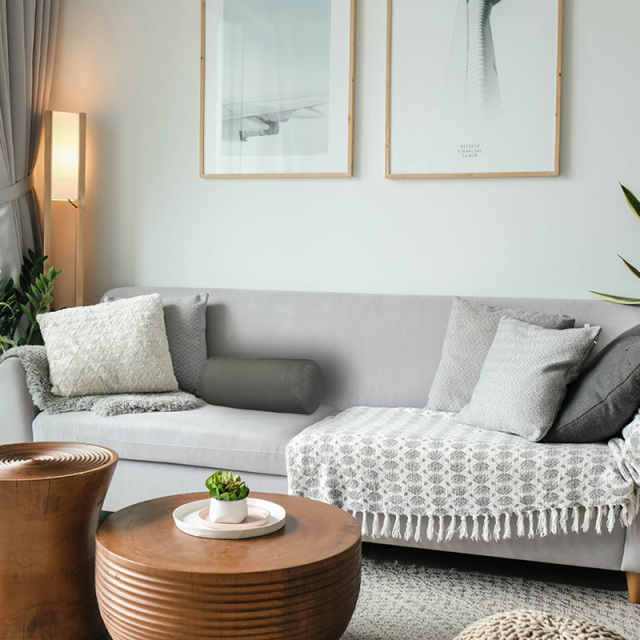 カバー単品】ボルスタークッションカバー 筒型 綿100％ 【オックス